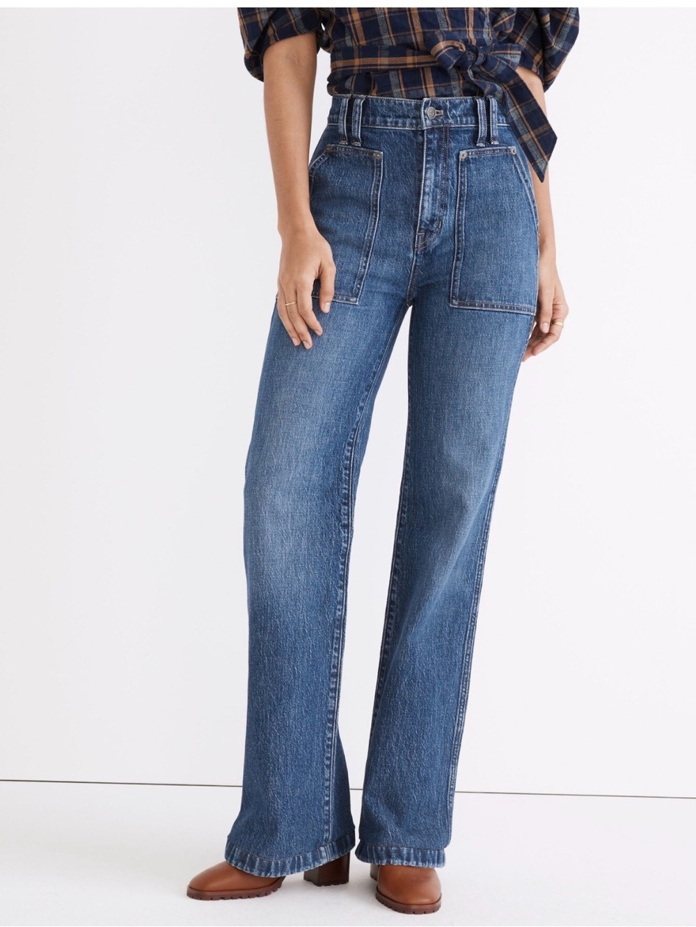Madewell High Rise Flare Jeans Blue LIKE NEW